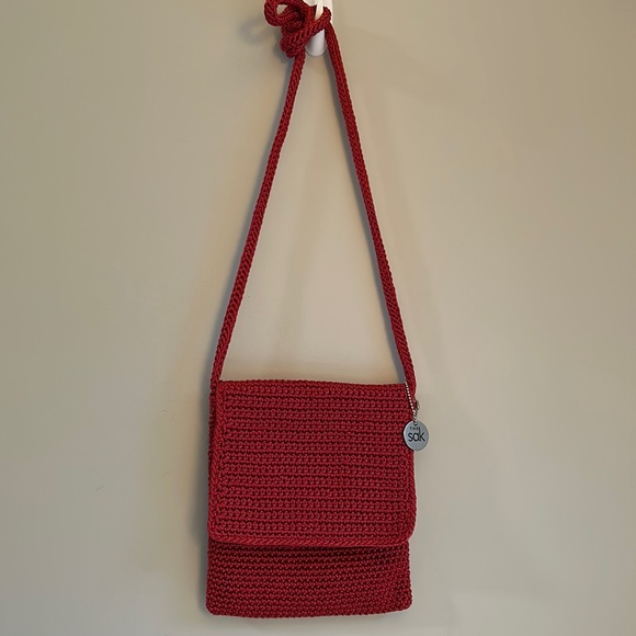 NWOT The Sak Crochet Crossbody Bag in Salmon - Picture 7 of 8